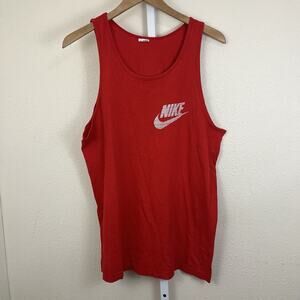 Nike Vintage 80s 90s Graphic Tank Mens L Large Red READ